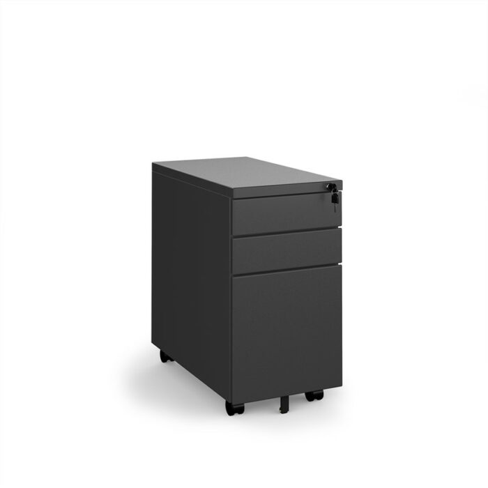 DAMS Steel 3 drawer narrow mobile pedestal-33251