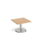 DAMS Pisa square coffee table with round chrome base-13122