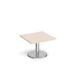 DAMS Pisa square coffee table with round chrome base-13117