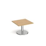 DAMS Pisa square coffee table with round chrome base-13119