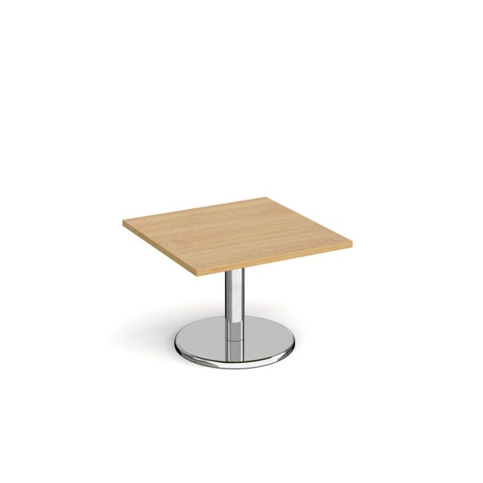 DAMS Pisa square coffee table with round chrome base-13119