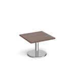 DAMS Pisa square coffee table with round chrome base-0