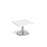 DAMS Pisa square coffee table with round chrome base-13120