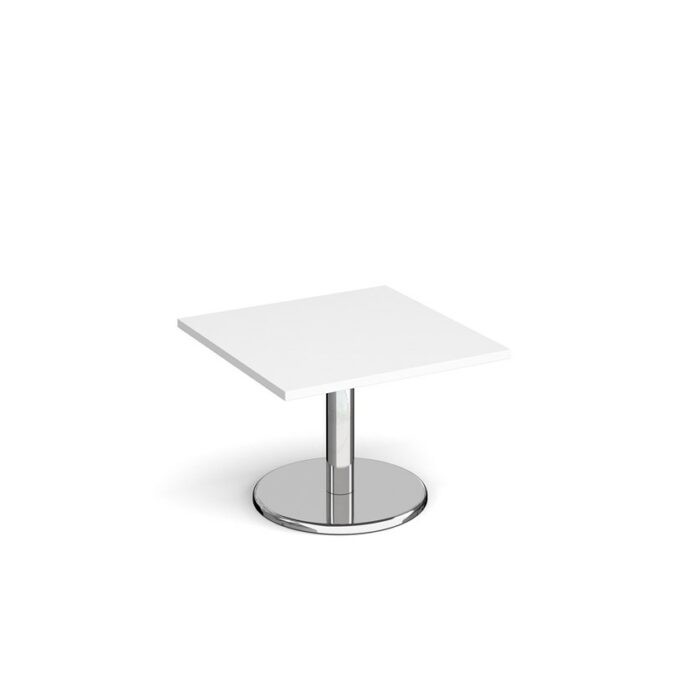 DAMS Pisa square coffee table with round chrome base-13120