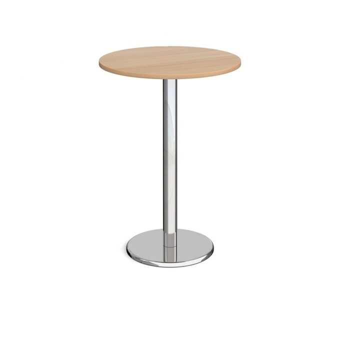 DAMS Pisa circular poseur table with round chrome base-13101