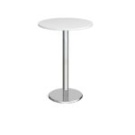 DAMS Pisa circular poseur table with round chrome base-13102