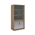 DAMS Systems combination unit with tambour doors and glass upper doors 1600mm high-11673