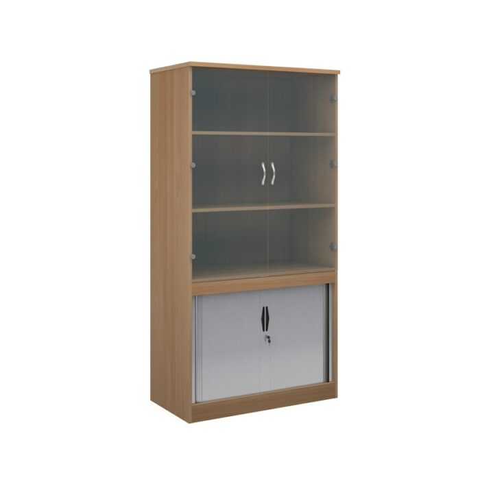 DAMS Systems combination unit with tambour doors and glass upper doors 1600mm high-11673