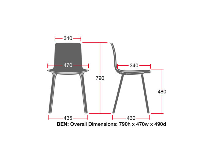 Elite Ben Polyproperlene Breakout Chair-14023