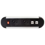 DAMS Chroma clip-on power module 2 x UK sockets, 2 x RJ45 sockets-0