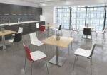 DAMS Brescia circular dining table with flat square base-13712