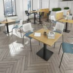 DAMS Brescia square poseur table with flat square base-13741