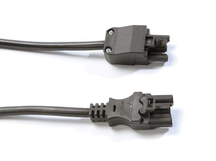 DAMS Connector lead male 3 pole connector to female 3 pole connector 1.5M - black-0