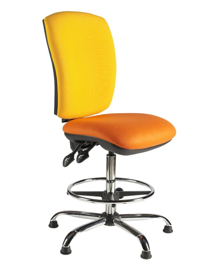 Alliance SIMPD Squared Back Draughtsman Chair (Twin Lever on Glides)-13052