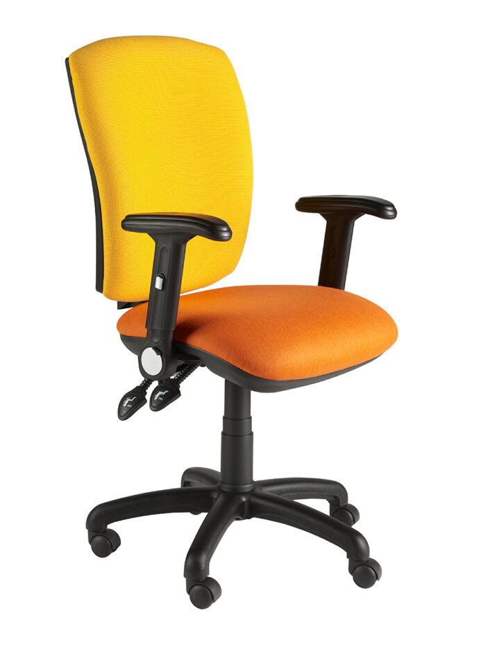 Alliance SIMP Squared Back Operator Chair (Twin Lever on Castors)-13044