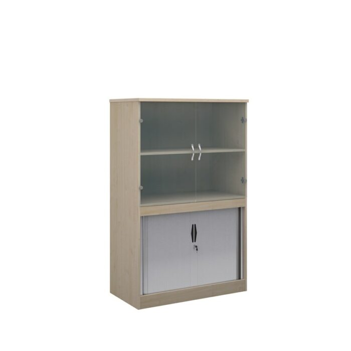 DAMS Systems combination unit with tambour doors and glass upper doors 1600mm high-11671