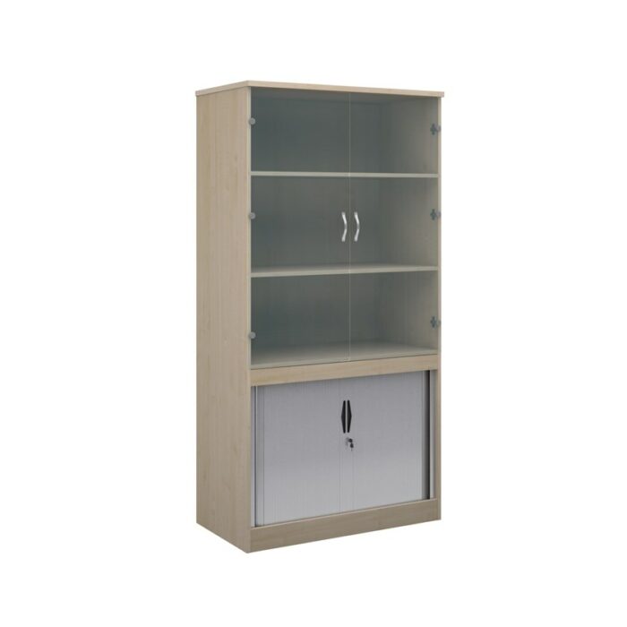 DAMS Systems combination unit with tambour doors and glass upper doors 1600mm high-11672