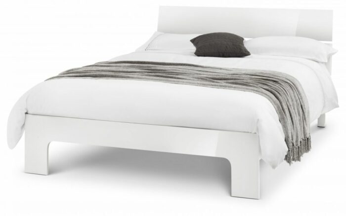 Julian Bowen wooden Manhattan white High Gloss Bed-0