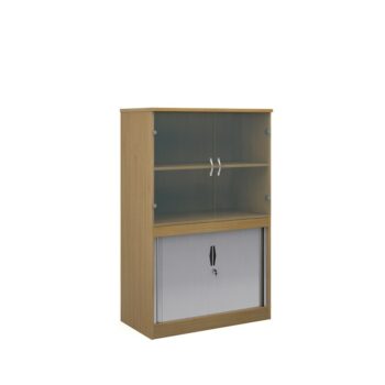 DAMS Systems combination unit with tambour doors and glass upper doors 1600mm high-0