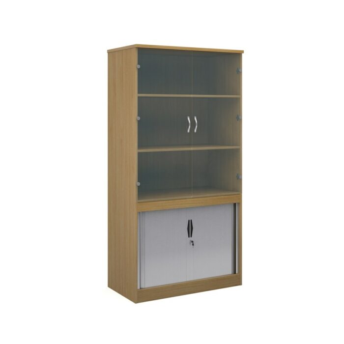 DAMS Systems combination unit with tambour doors and glass upper doors 1600mm high-11669