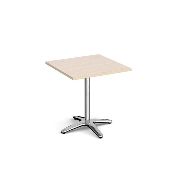 DAMS Roma square dining table with 4 leg chrome base 700mm -800mm-13759