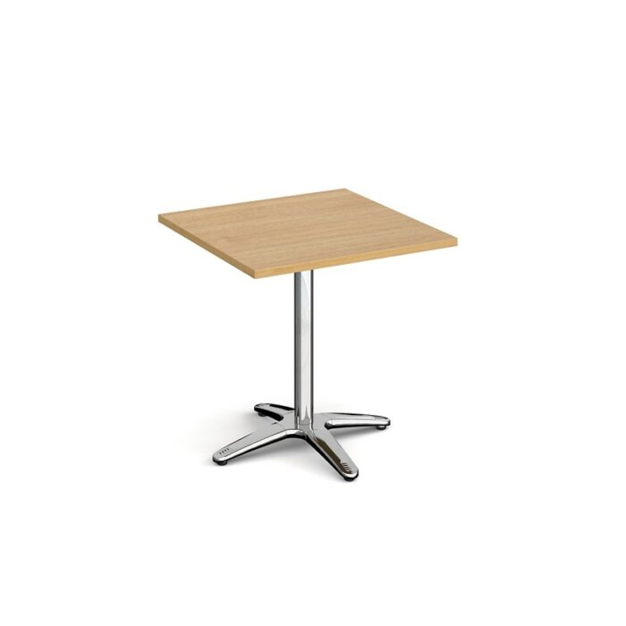 DAMS Roma square dining table with 4 leg chrome base 700mm -800mm-13762