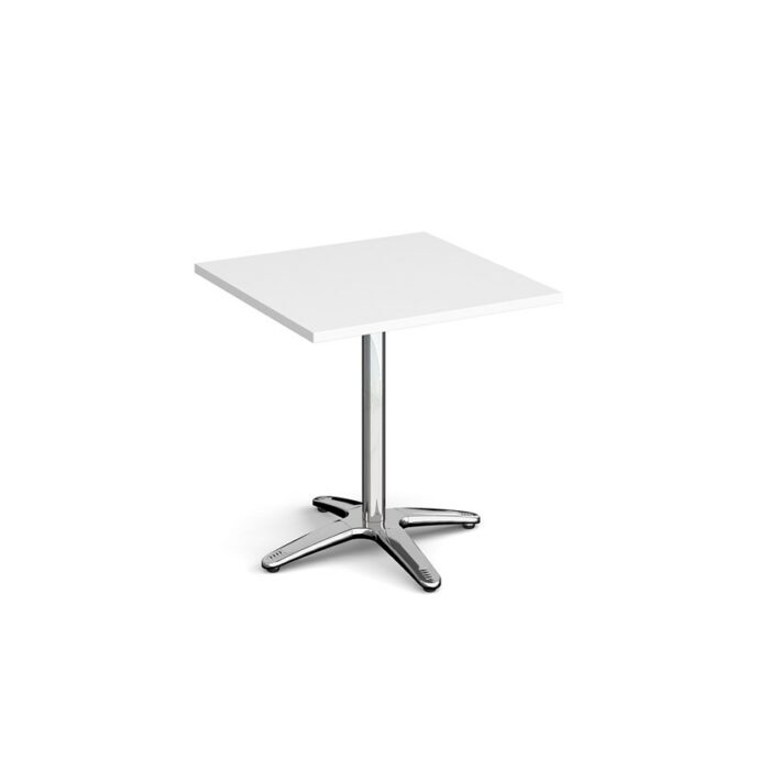 DAMS Roma square dining table with 4 leg chrome base 700mm -800mm-13763