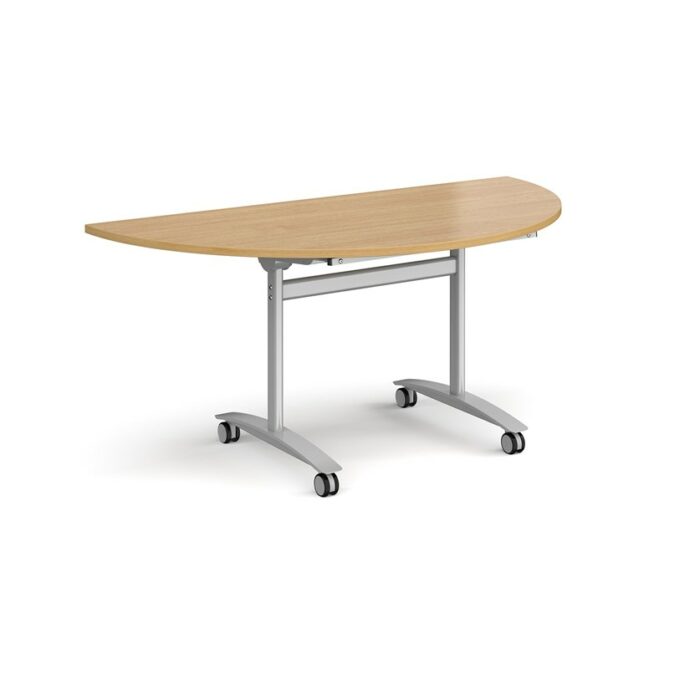 DAMS Semi circular deluxe fliptop meeting table-12497