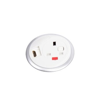 DAMS Pixel in-surface power module with 1 x UK socket, 1 x HDMI socket-0