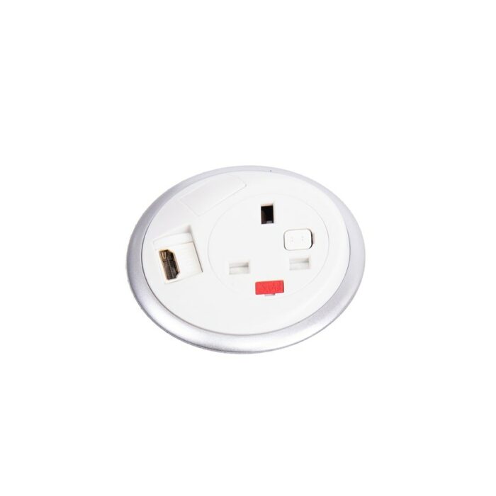 DAMS Pixel in-surface power module with 1 x UK socket, 1 x HDMI socket-0