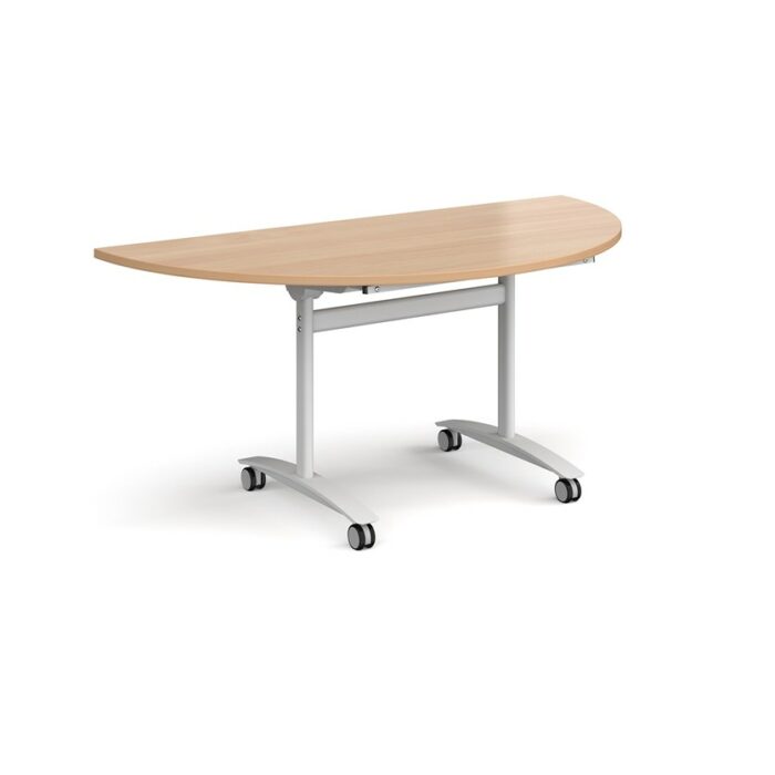 DAMS Semi circular deluxe fliptop meeting table-12495