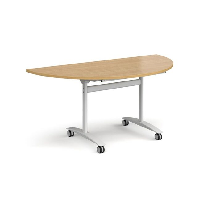 DAMS Semi circular deluxe fliptop meeting table-12499