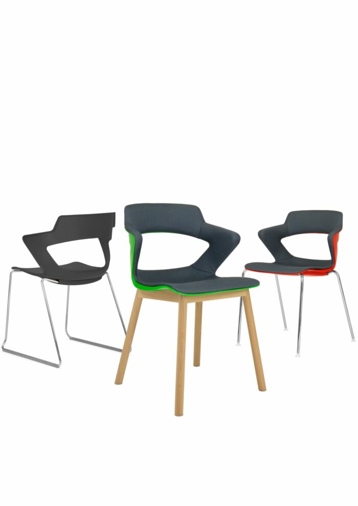 Elite Zen Polypropylene Breakout Chair Wooden Leg-14043
