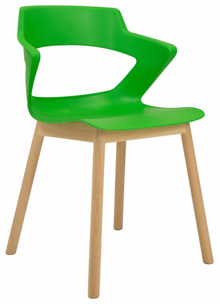 Elite Zen Polypropylene Breakout Chair Wooden Leg-0