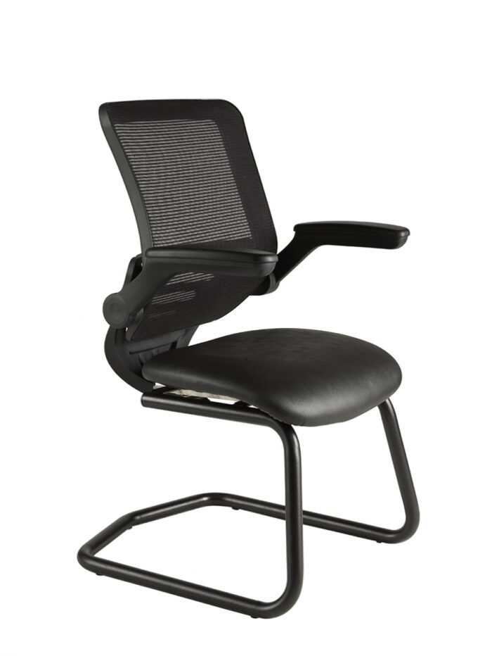 Alliance Mesh Back Cantilever Chair with Fold Back Arms -0