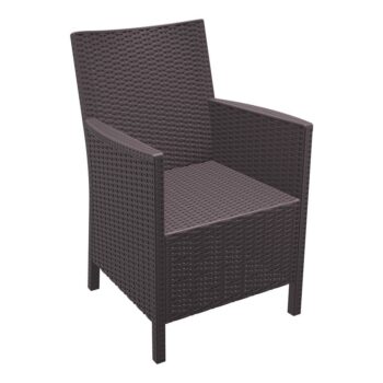 ZAP California Rattan Arm Chair - Brown-0