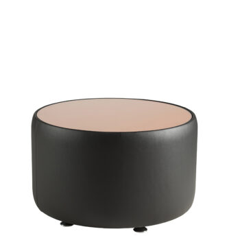 Alliance Pacman Round Glass Top Table (Chrome Glides as Standard)-0