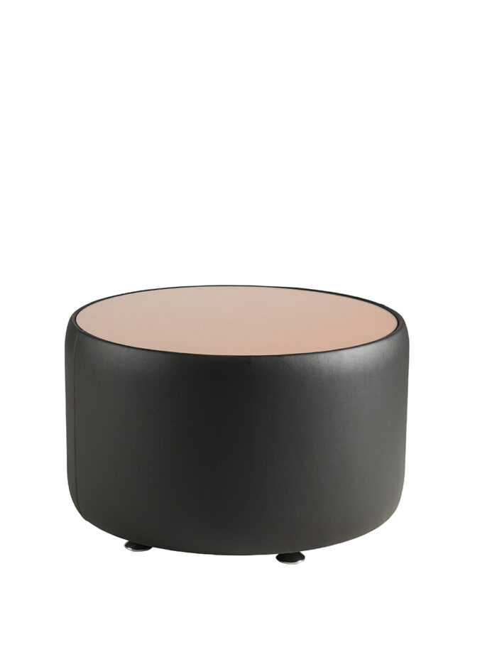 Alliance Pacman Round Glass Top Table (Chrome Glides as Standard)-0