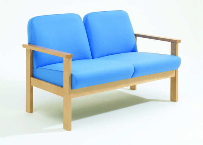 Alliance 7000 Beech Frame Low Back Two Seater Settee-0