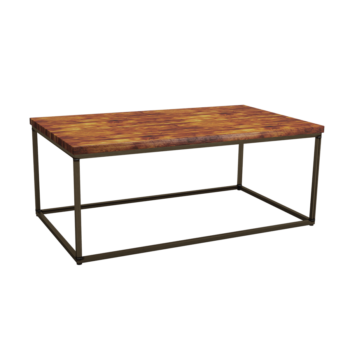 ZAP Industrial style Byron Rectangular pine coffee table-0