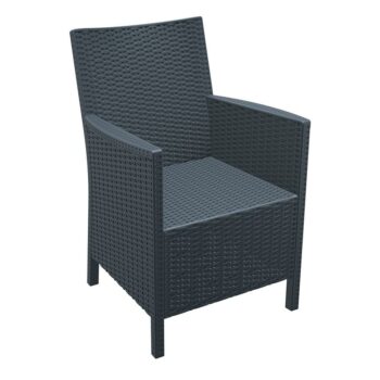 ZAP California Rattan Arm Chair - Dark Grey-0