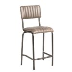 Zap Core Industrial Style Faux Leather Stool - Mid Height-14683