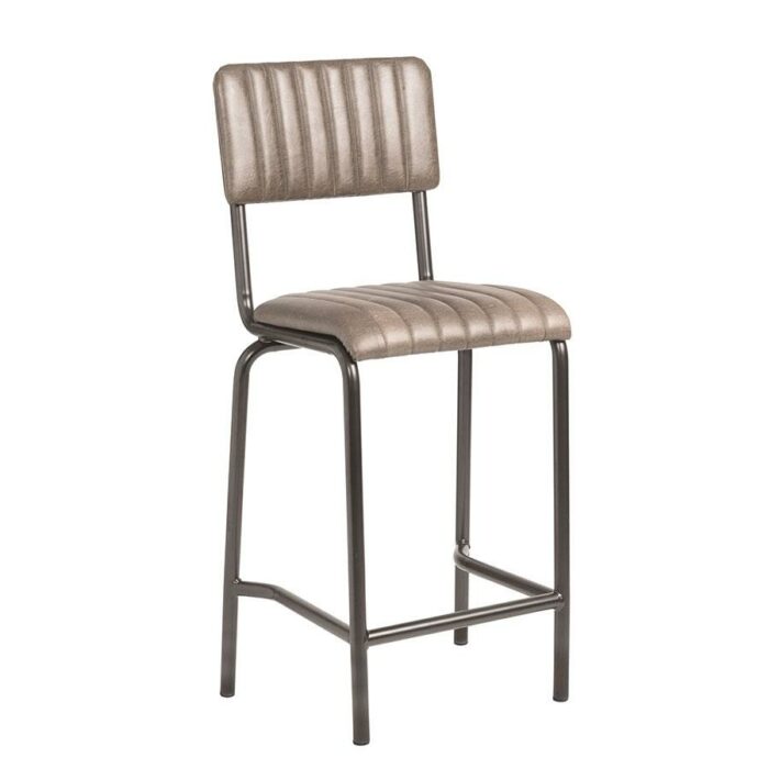 Zap Core Industrial Style Faux Leather Stool - Mid Height-14683