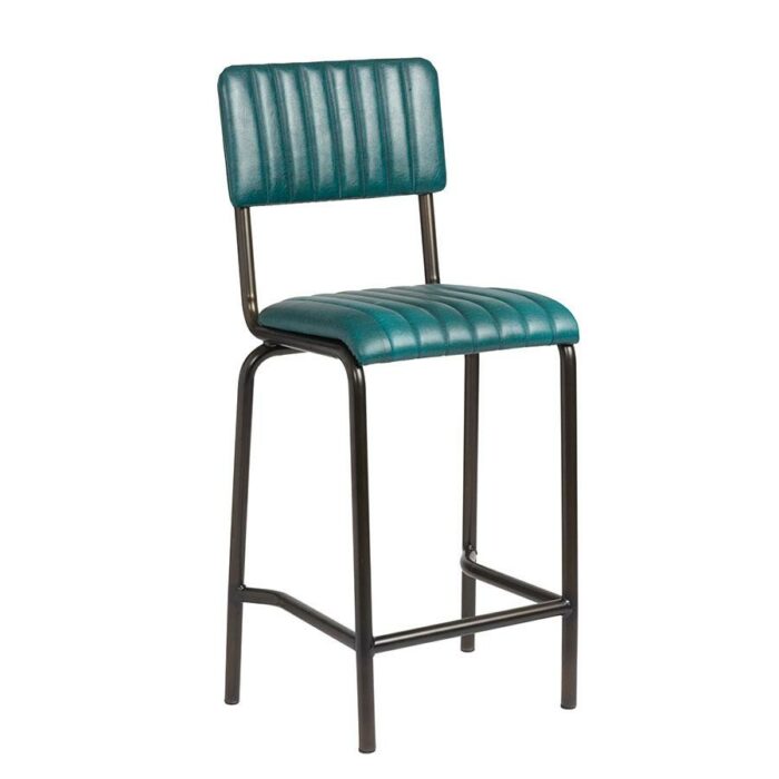 Zap Core Industrial Style Faux Leather Stool - Mid Height-14685