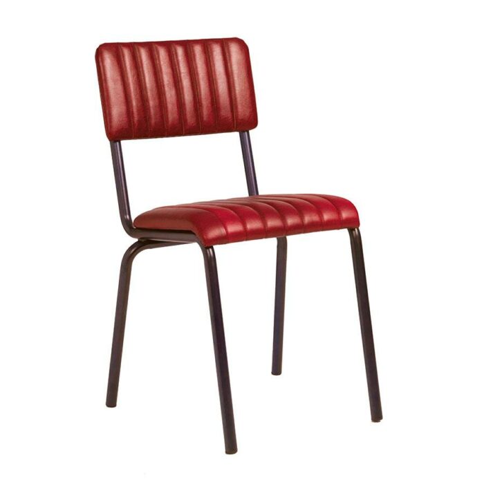 Zap Core Industrial Style Faux Leather Side Chair-14721