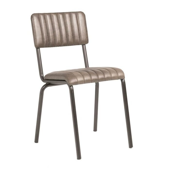 Zap Core Industrial Style Faux Leather Side Chair-14718