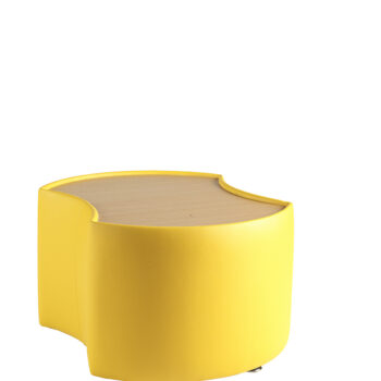 Alliance Pacman Double Concave Oak Wood Top Table (Chrome Glides as Standard)-0