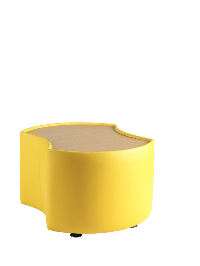 Alliance Pacman Double Concave Oak Wood Top Table (Chrome Glides as Standard)-0