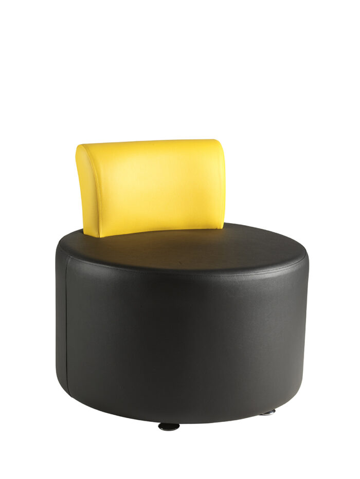 Alliance Pacman Single Round Seat with Back Rest (Chrome Glides as Standard)-0