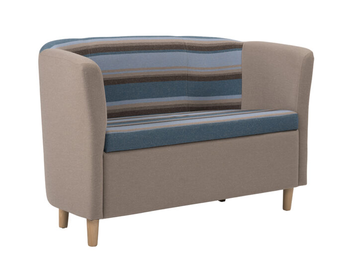 Alliance Click Tub Double Unit Tub Chair (Chrome Glides as Standard)-0
